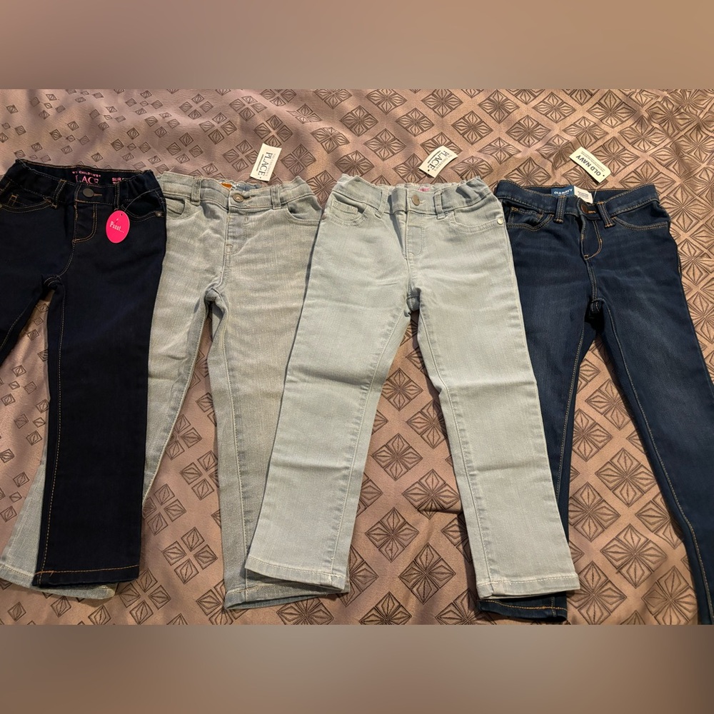 Lot of 4 The Children’s Place/Old Navy Girls Denim 4T — NWT